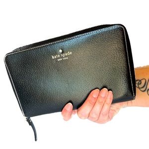 Kate Spade Grand Street Leather Travel Zip Wallet